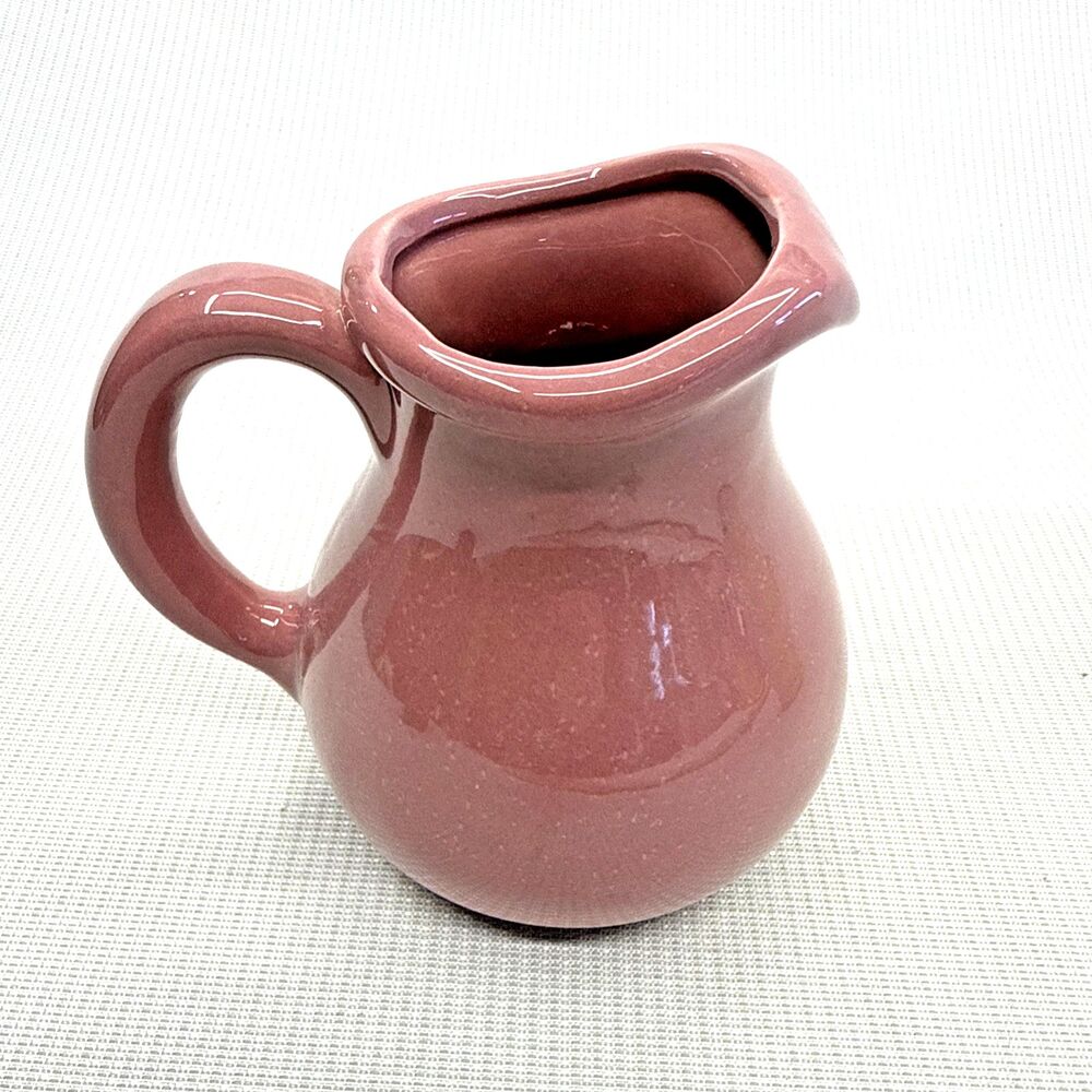 Vintage Haeger Mauve Pottery Pitcher USA 377 6.5" x 6.5" x 5" Art Pottery
